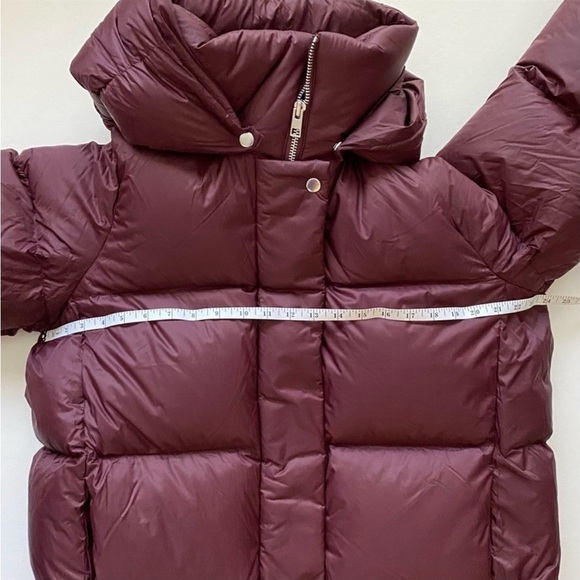 Banana Republic Down Puffer Coat - Burgundy - Lightweight - Oversized - Picture 8 of 10